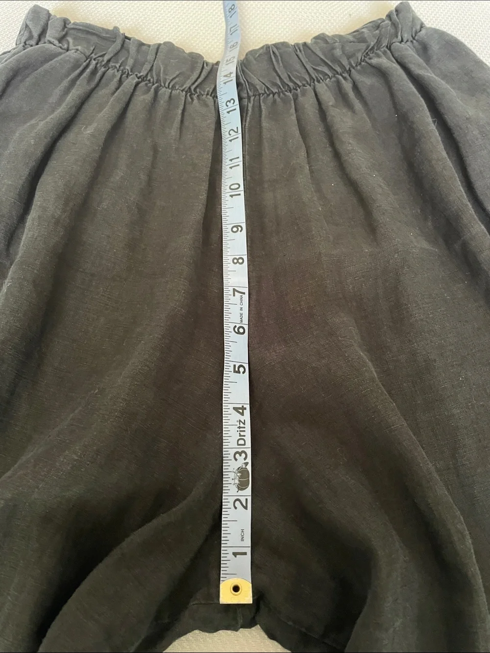Bryn Walker Black Elastic-Waist Linen Pants Size Medium - Picture 5 of 10